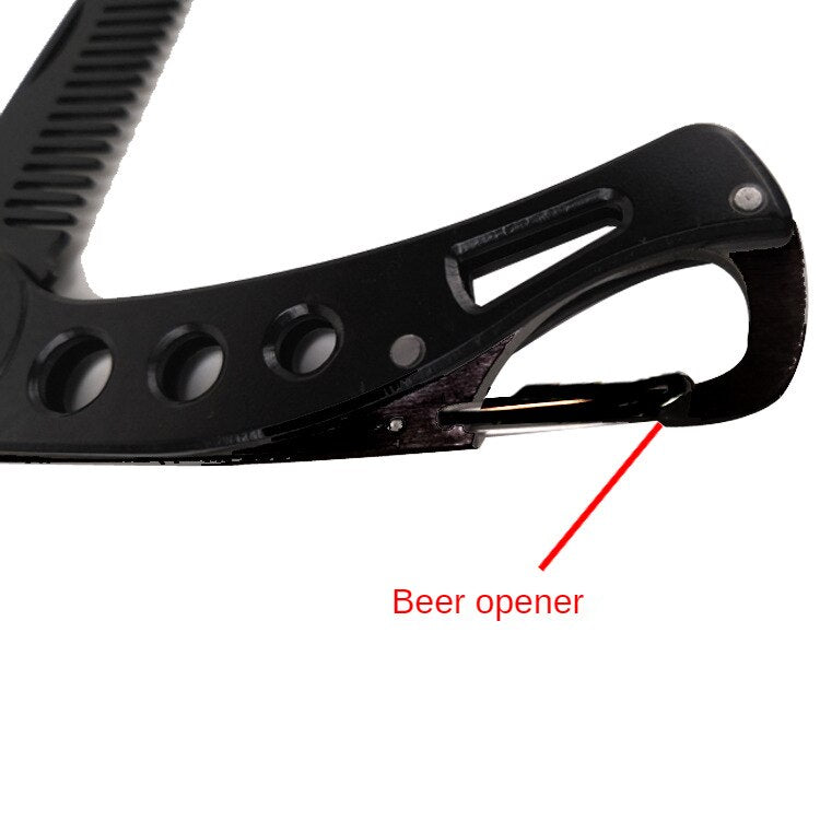 Foldable Stainless Steel Beard Comb with Bottle Opener