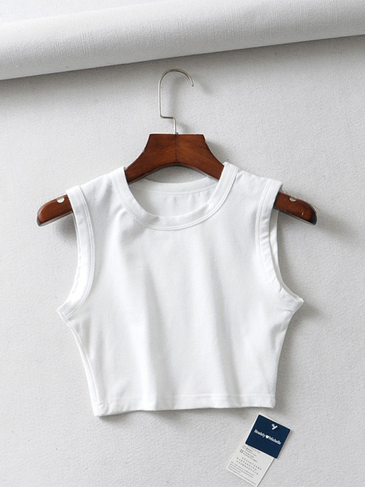 Women's Sleeveless Stretch Crop Top