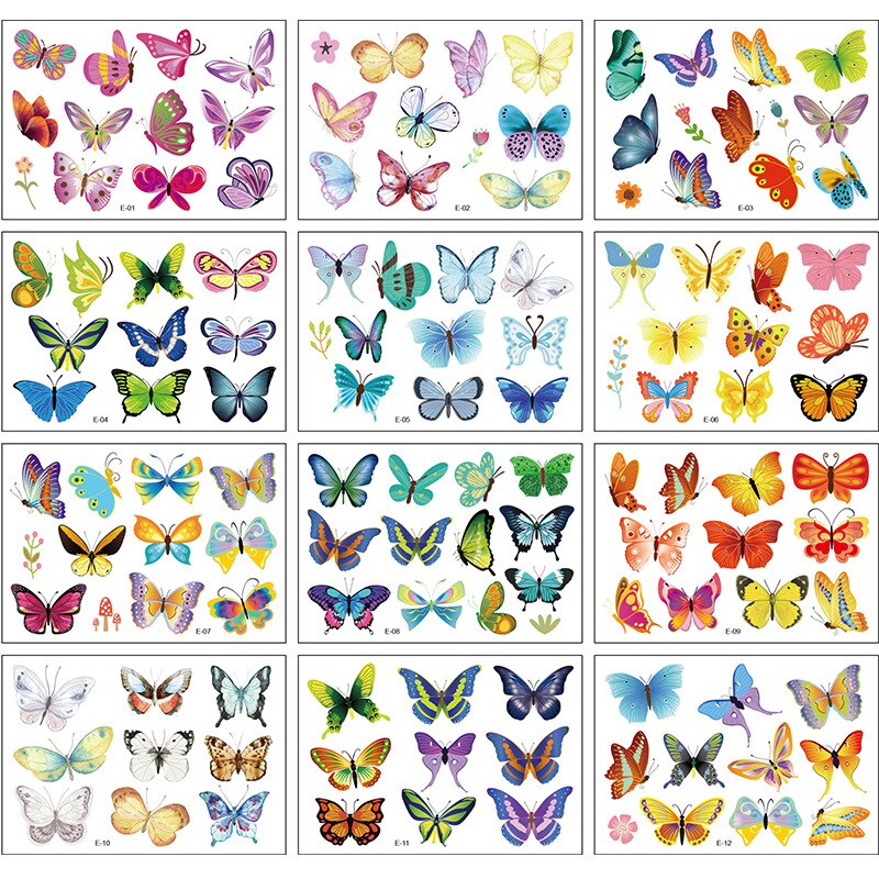 Waterproof Butterfly Temporary Tattoo Stickers