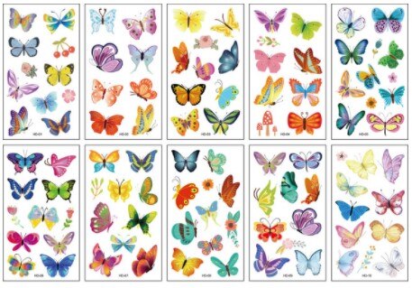 Waterproof Butterfly Temporary Tattoo Stickers