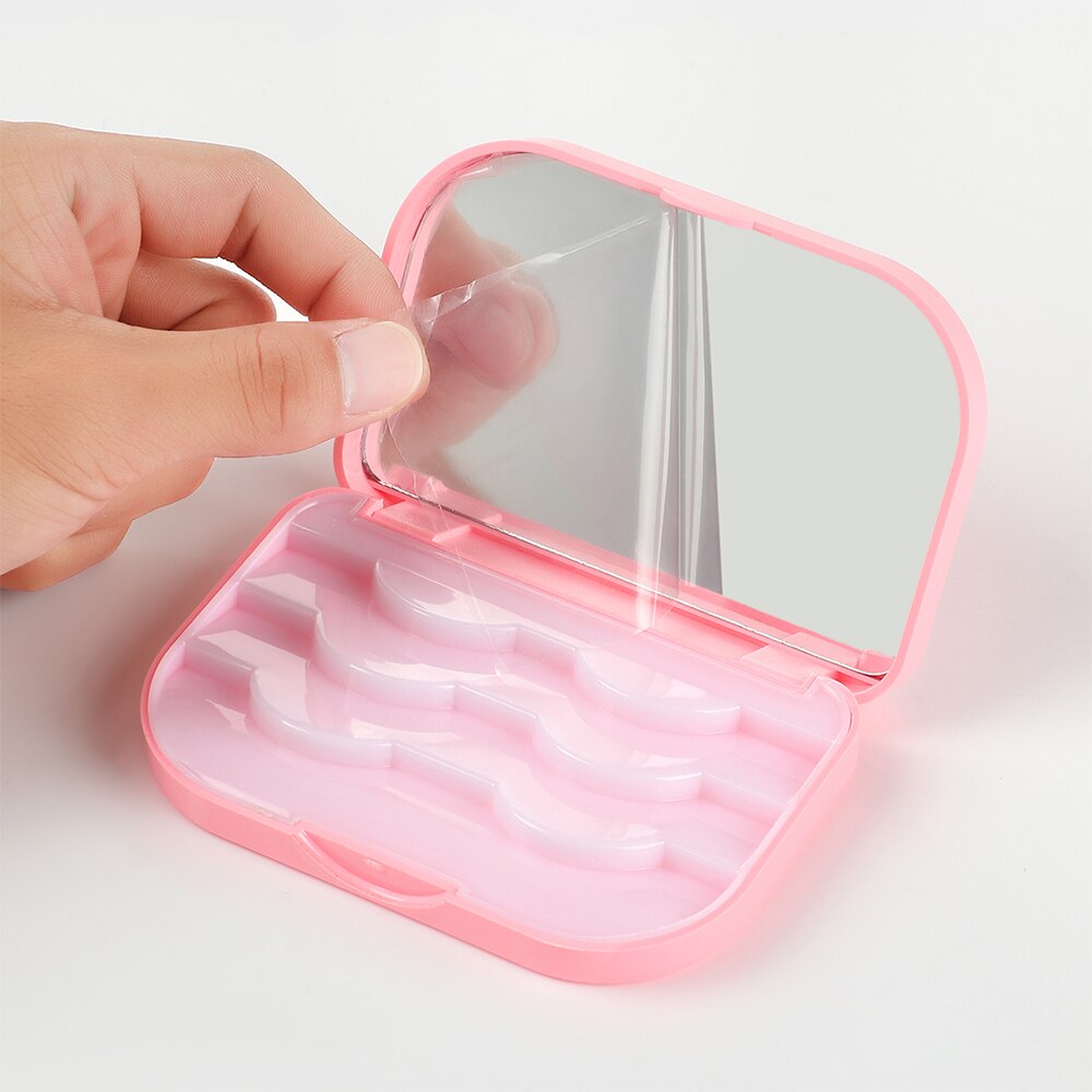 False Eyelash Case with Mirror - Holds 3 Pairs