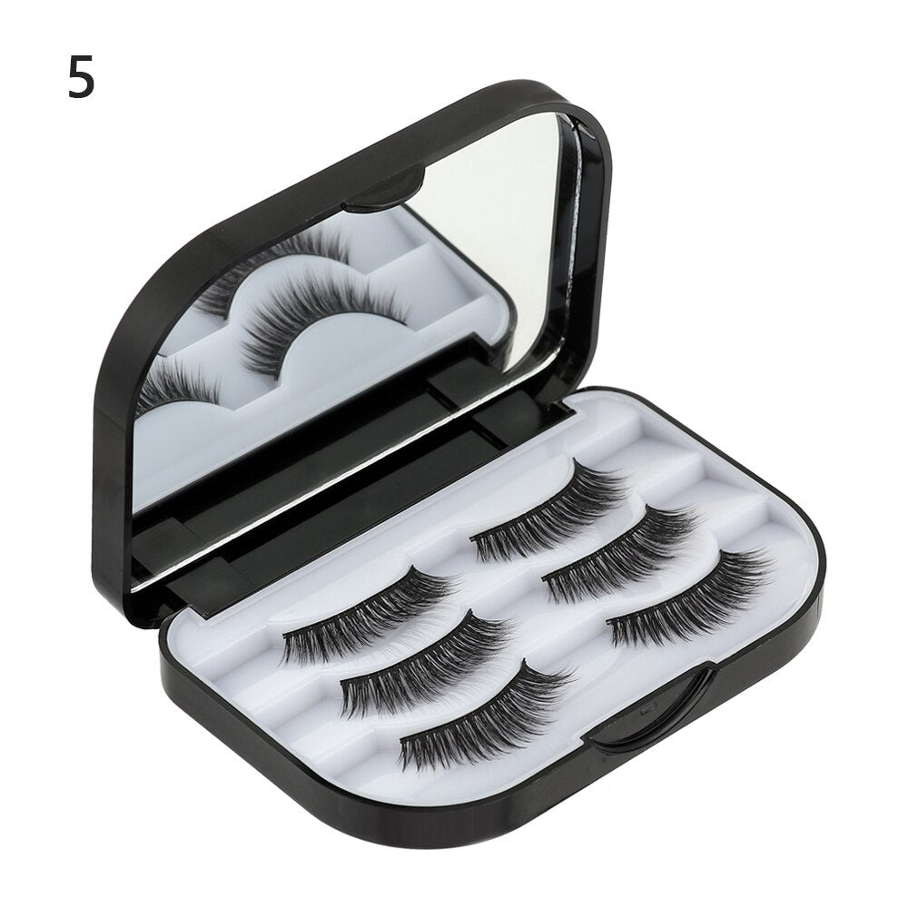 False Eyelash Case with Mirror - Holds 3 Pairs