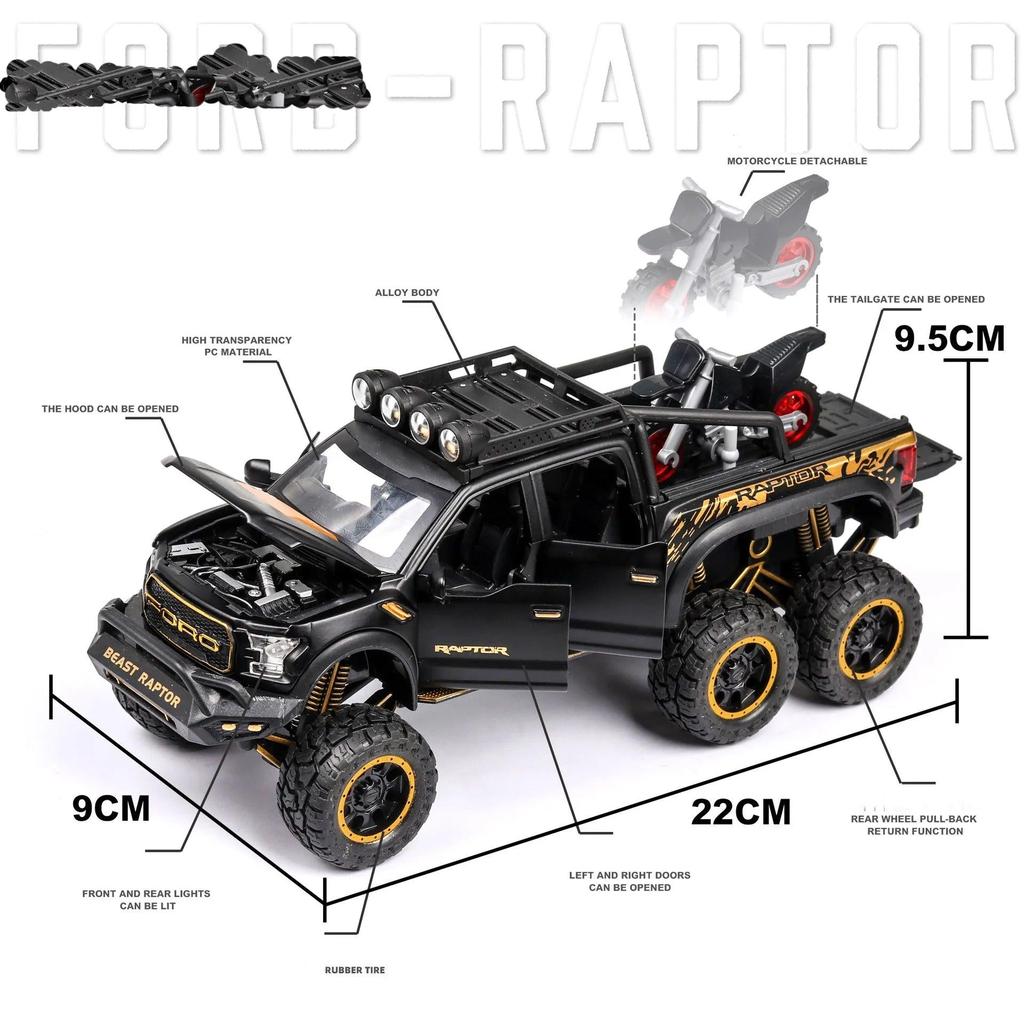 1:24 Diecast Raptor Off-Road Alloy Model Car by HitMyNeed