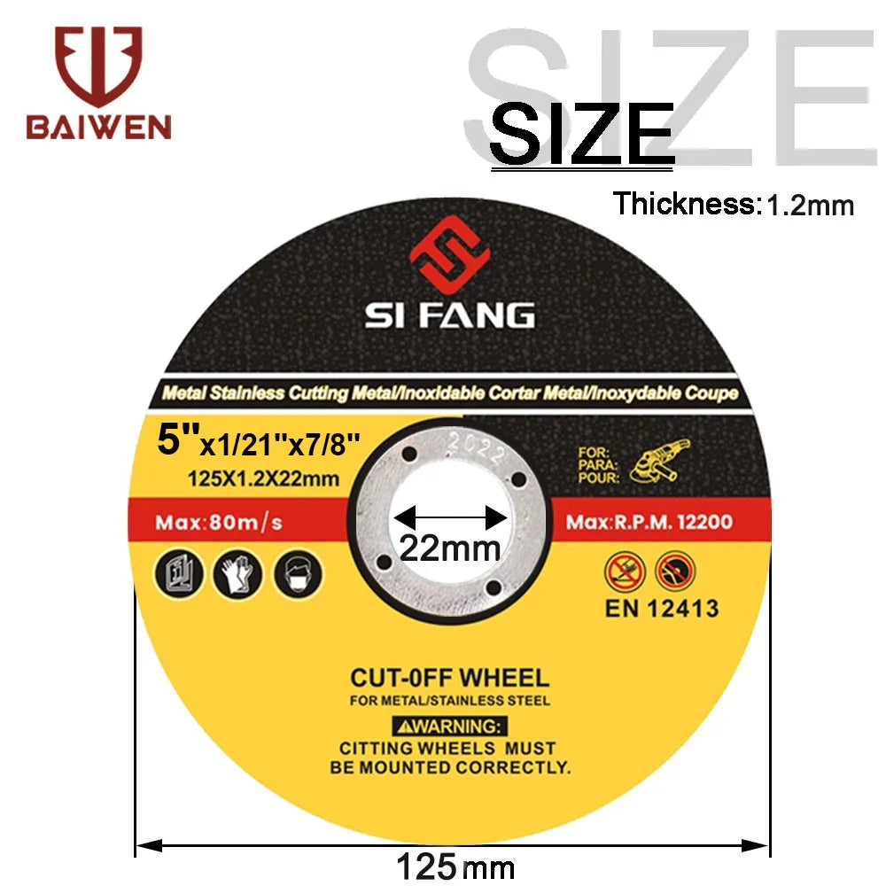 125mm Metal Cutting Discs for Angle Grinders, 5-50-Pack by HitMyNeed