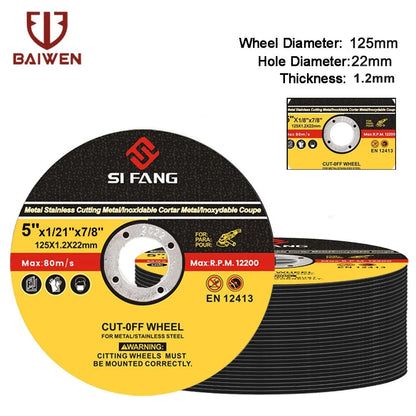 125mm Metal Cutting Discs for Angle Grinders, 5-50-Pack by HitMyNeed