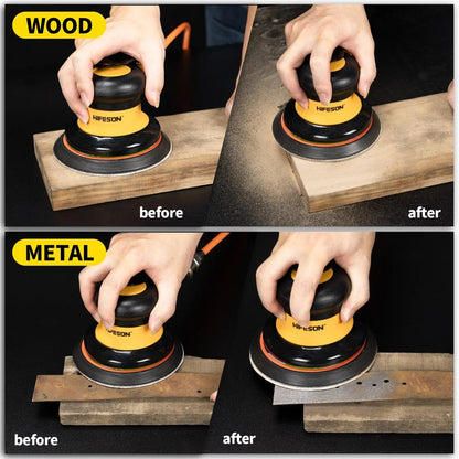 125mm Pneumatic Orbital Sander with Vacuum by HitMyNeed