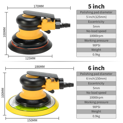 125mm Pneumatic Orbital Sander with Vacuum by HitMyNeed