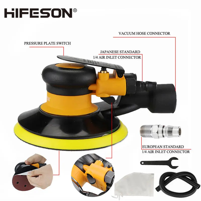 125mm Pneumatic Orbital Sander with Vacuum by HitMyNeed