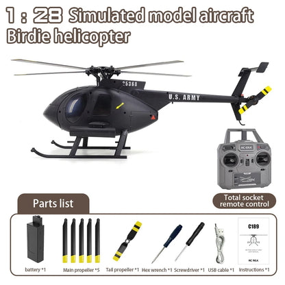 1:28 RC MD500 Brushless Helicopter with 6-Axis Gyro black by HitMyNeed