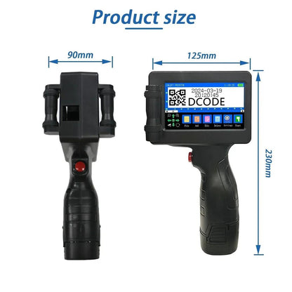 12.7mm Handheld Inkjet Printer for QR, Text & Logos by HitMyNeed