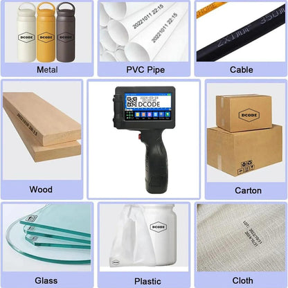 12.7mm Handheld Inkjet Printer for QR, Text & Logos by HitMyNeed