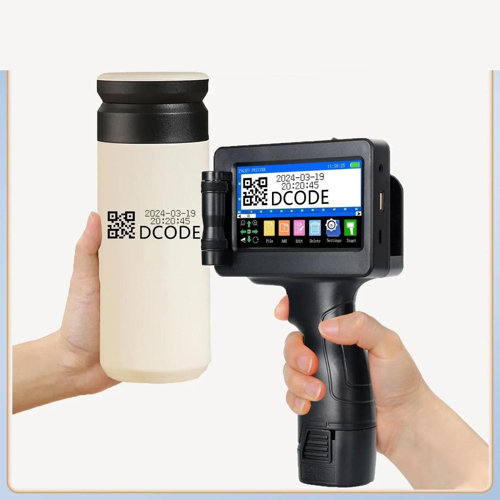 12.7mm Handheld Inkjet Printer for QR, Text & Logos With 2 ink by HitMyNeed