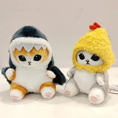 12cm Cute Shark Cat Fried Shrimp Plush Pendant by HitMyNeed