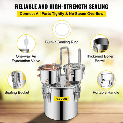 12L-30L Home Alcohol Distiller & Beer Brewing Kit by HitMyNeed