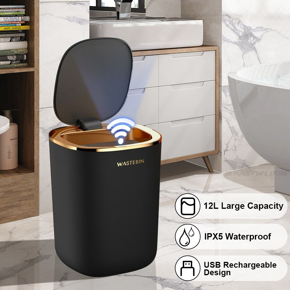 12L Bathroom Smart Sensor Trash Can by HitMyNeed