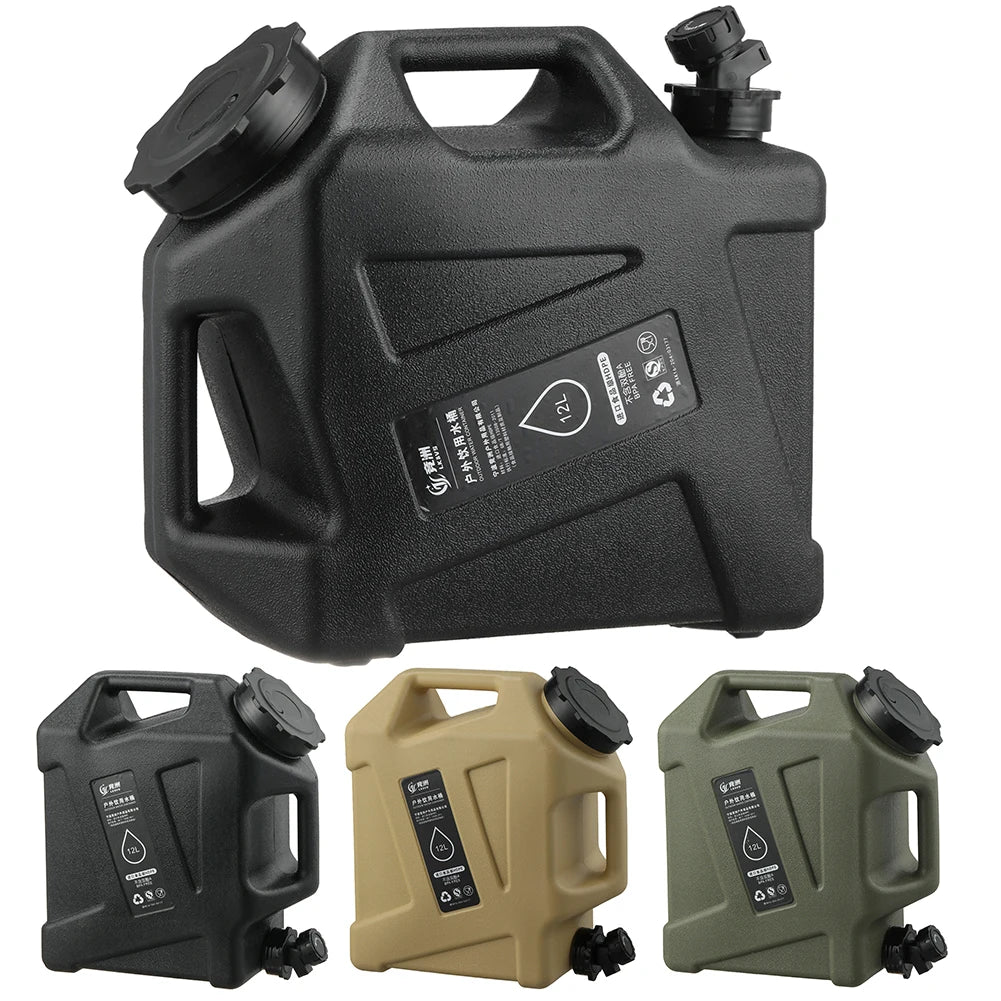 12L Camping Water Container with Faucet & Hose by HitMyNeed