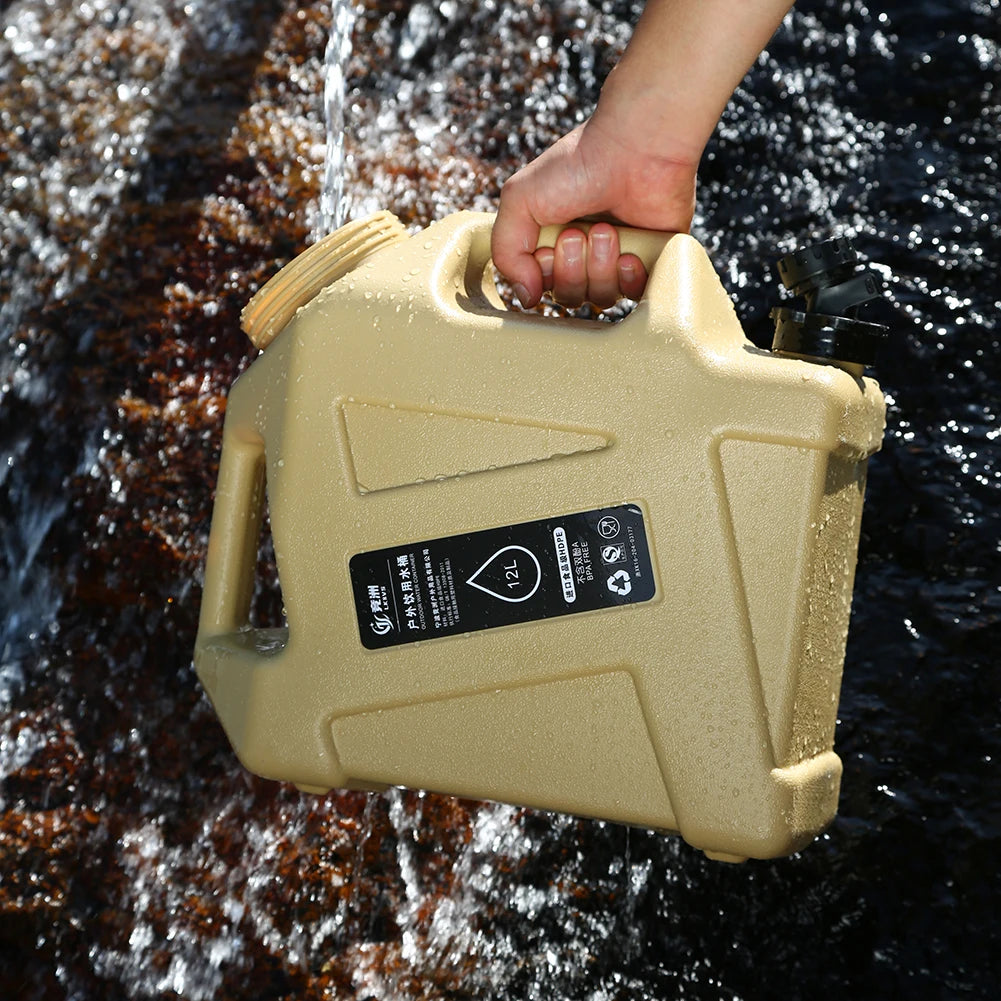 12L Camping Water Container with Faucet & Hose by HitMyNeed