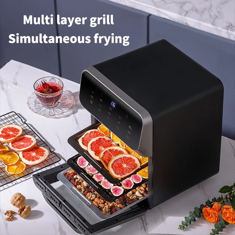 12L Electric Air Fryer Oven with 360° Hot Air Circulation by HitMyNeed