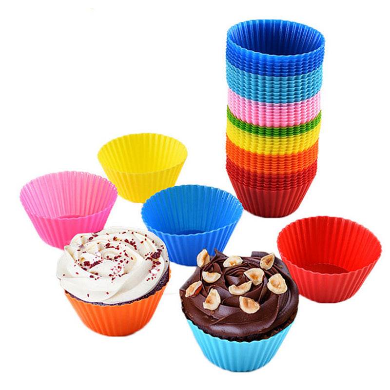 12pcs Reusable Silicone Muffin & Cupcake Molds by HitMyNeed