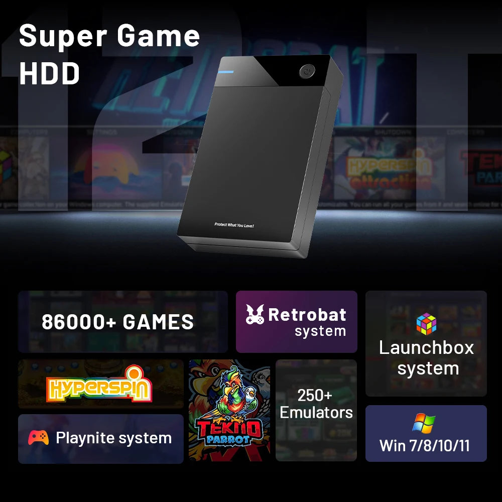 12TB Retro Gaming HDD with 86,000+ Games & Multi-Systems by HitMyNeed