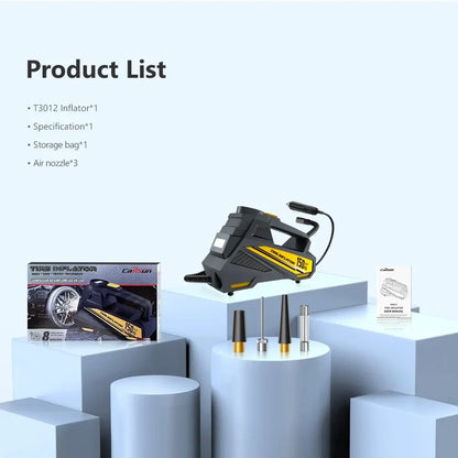 12V 150 PSI Corded Car Air Pump with LED Light by HitMyNeed