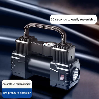 12V 150PSI Dual Cylinder Car Tire Inflator with LED by HitMyNeed