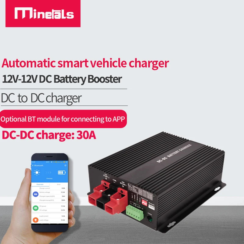 12V 30A DC-DC Smart Battery Charger with Bluetooth by HitMyNeed