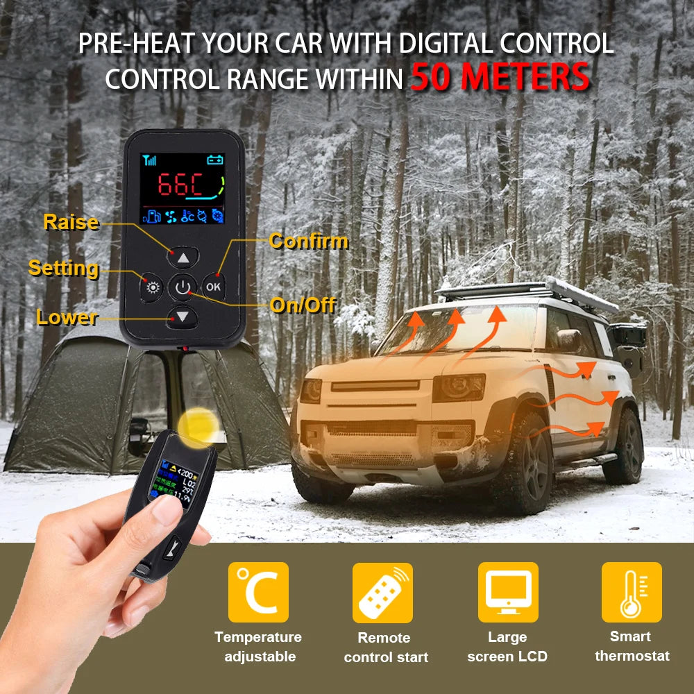 12V 5kW Diesel/Gasoline Engine & Cabin Parking Heater by HitMyNeed