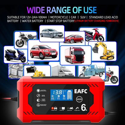 12V 6A Intelligent Car Battery Charger with Repair by HitMyNeed
