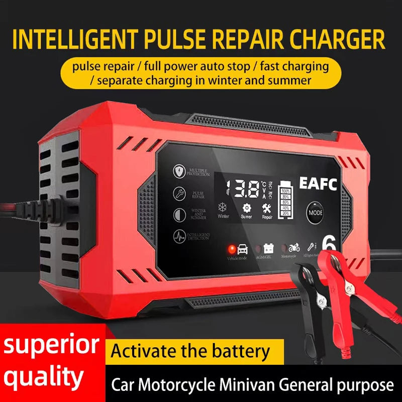 12V 6A Intelligent Car Battery Charger with Repair by HitMyNeed