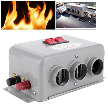 12V Compact 3-Hole Car Heater 600-800W by HitMyNeed