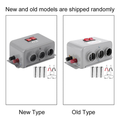 12V Compact 3-Hole Car Heater 600-800W by HitMyNeed