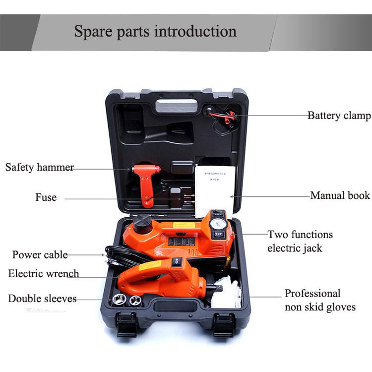 12V Electric Hydraulic Floor Jack Set with Wrench by HitMyNeed