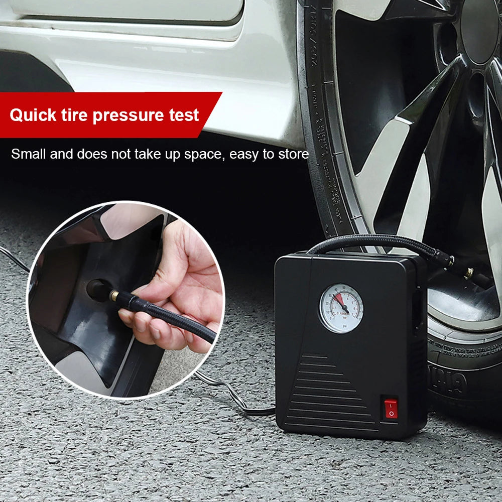12V Mini Tire Inflator 100PSI Portable Air Compressor by HitMyNeed