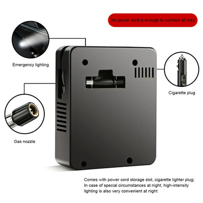 12V Mini Tire Inflator 100PSI Portable Air Compressor by HitMyNeed