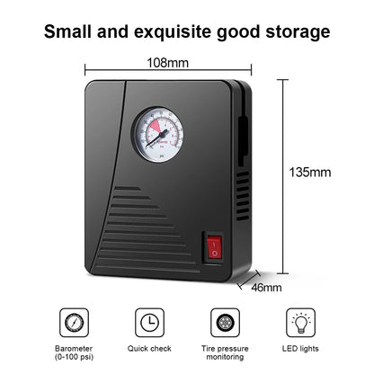 12V Mini Tire Inflator 100PSI Portable Air Compressor by HitMyNeed