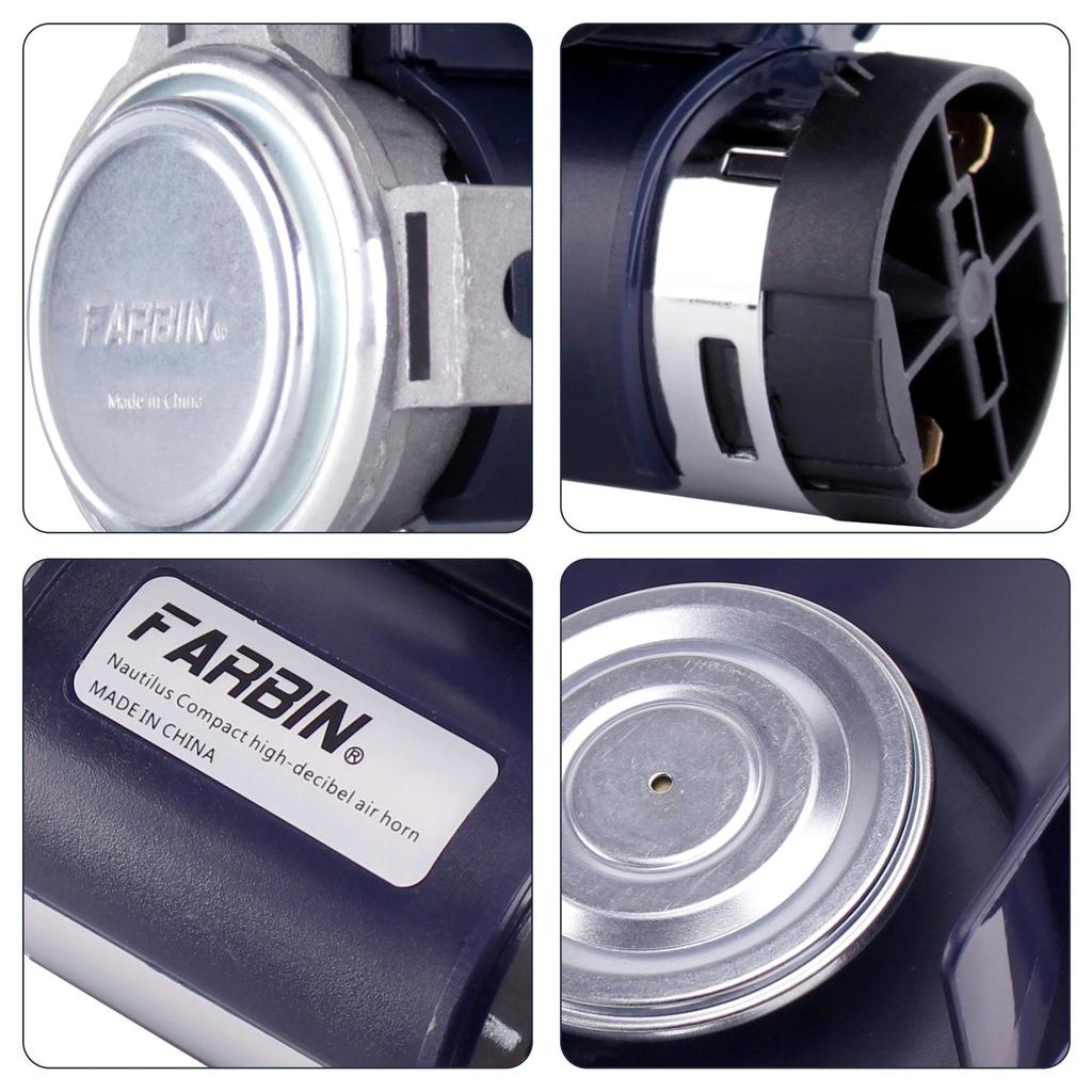 12V Snail Air Horn 150dB Dual Tone with Relay Harness by HitMyNeed