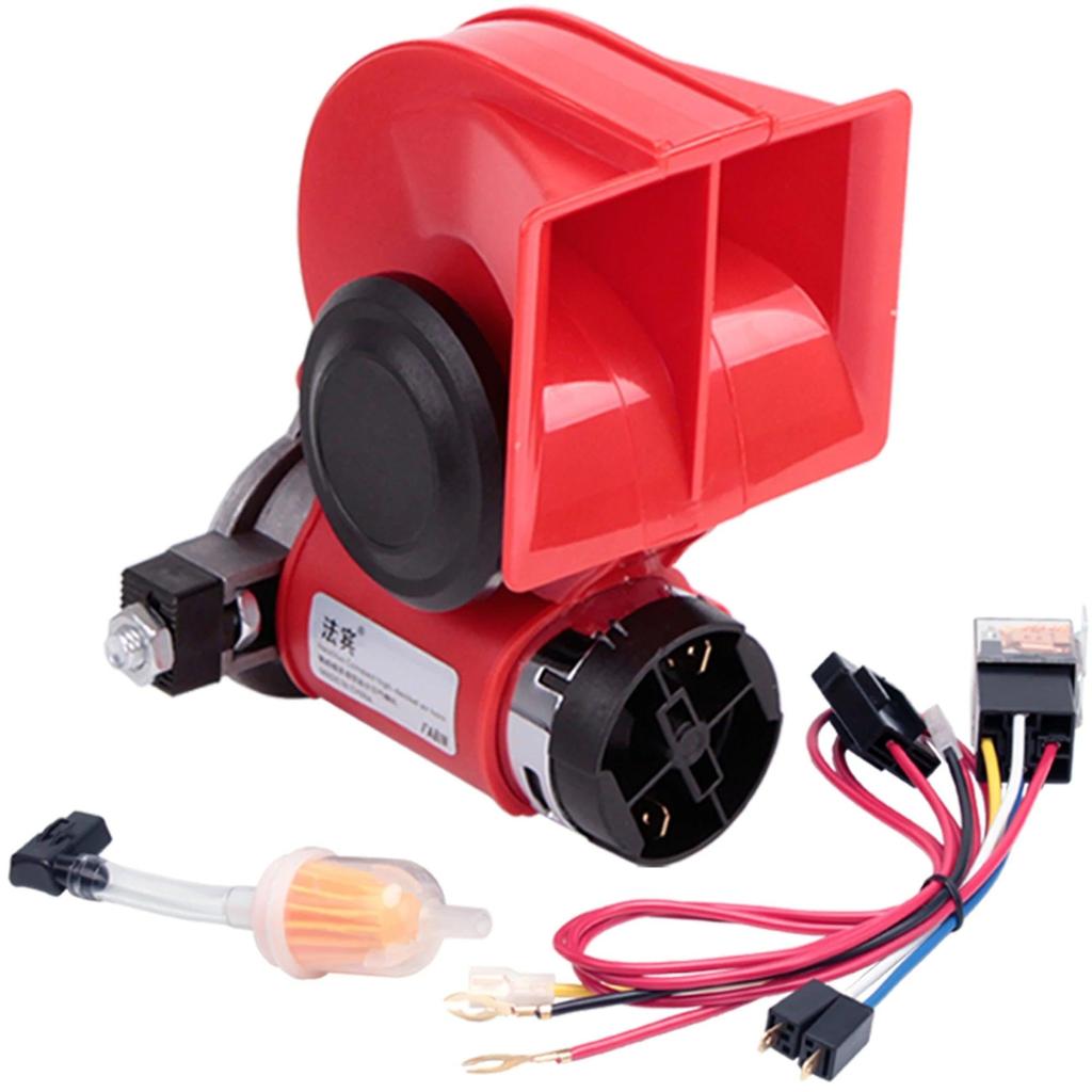 12V Snail Air Horn 150dB Dual Tone with Relay Harness 24v relay-harness-200004891 by HitMyNeed