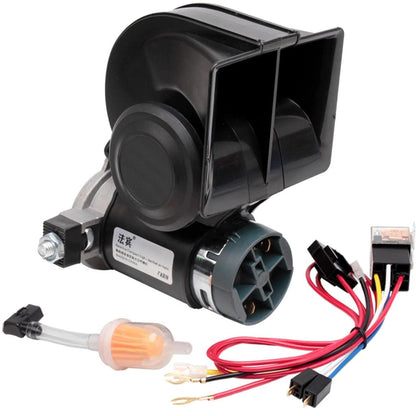 12V Snail Air Horn 150dB Dual Tone with Relay Harness 24v relay-harness by HitMyNeed