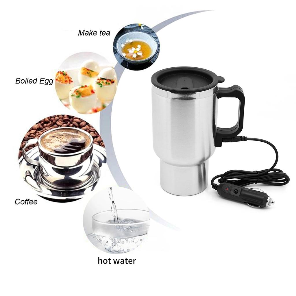 12V Stainless Steel Car Electric Kettle 450ml by HitMyNeed