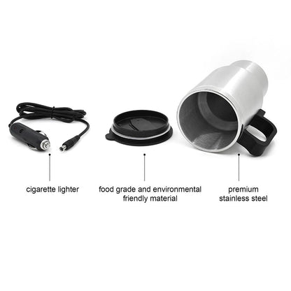 12V Stainless Steel Car Electric Kettle 450ml by HitMyNeed