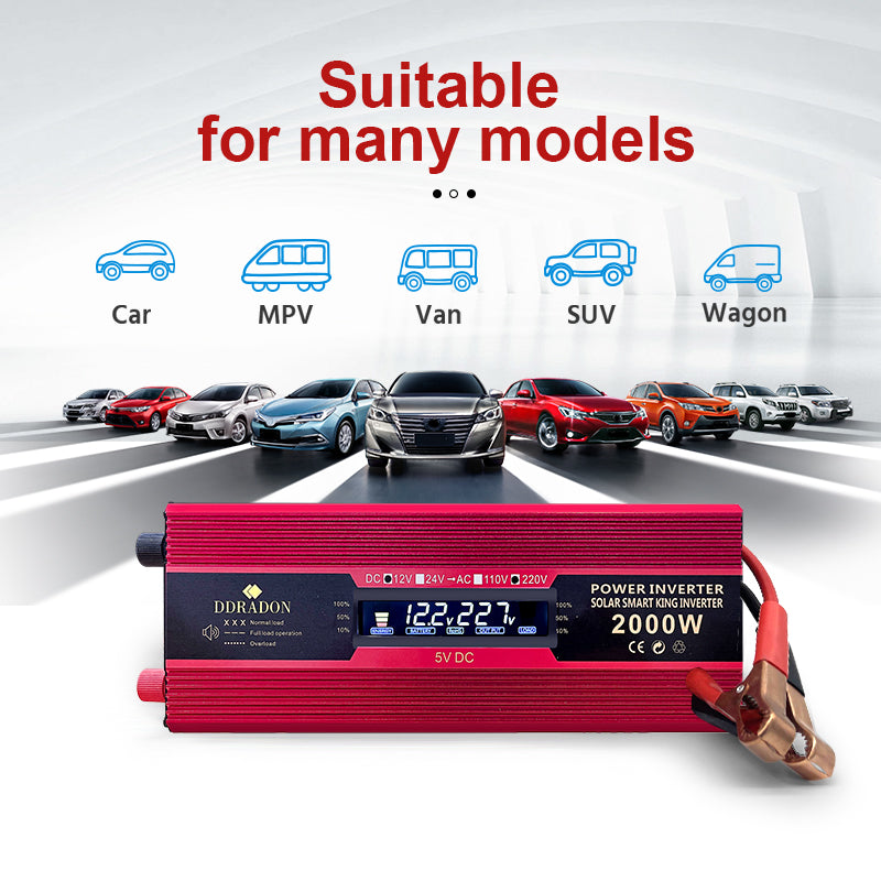 12V to 220V Car Power Inverter with USB, 400-950W by HitMyNeed