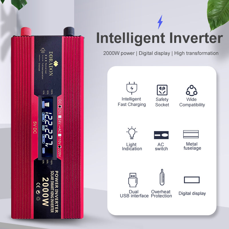 12V to 220V Car Power Inverter with USB, 400-950W 800w by HitMyNeed