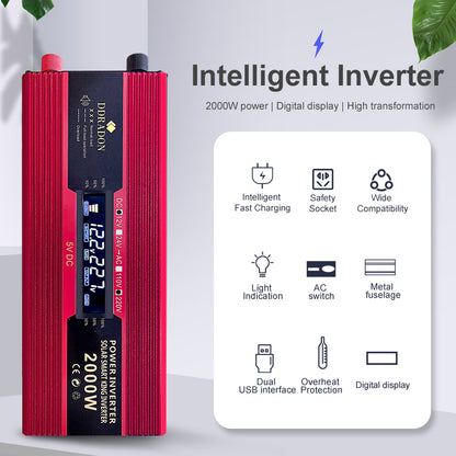 12V to 220V Car Power Inverter with USB, 400-950W 800w by HitMyNeed