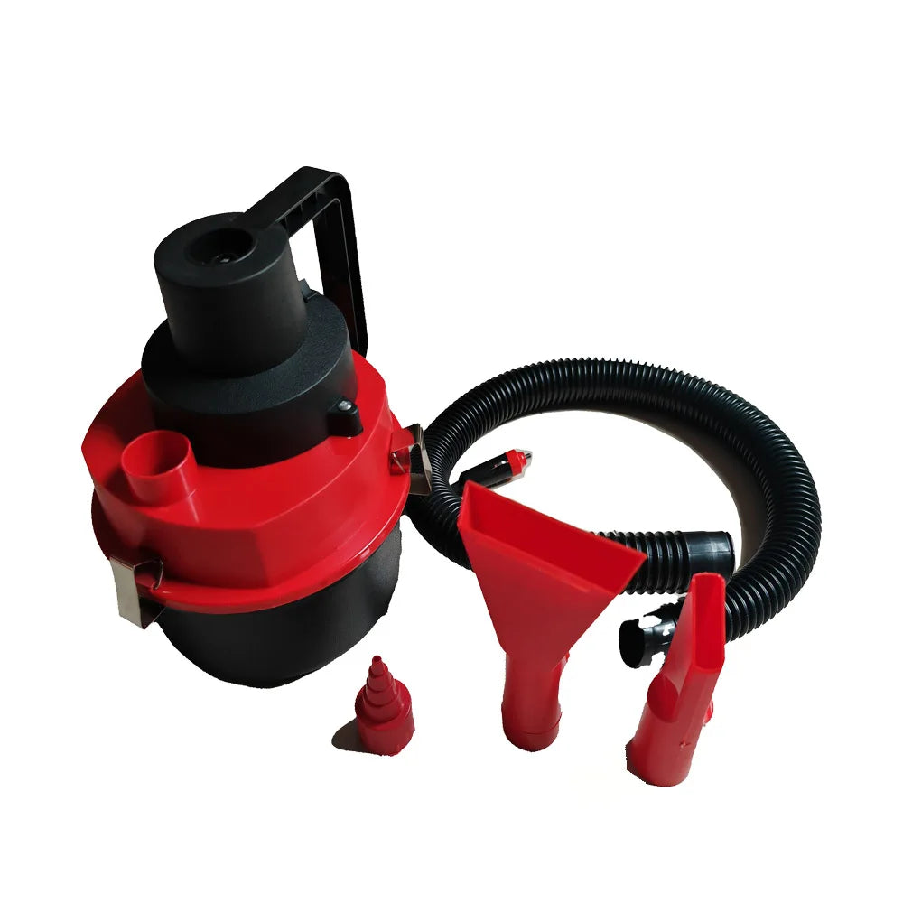 12V Wet & Dry Car Vacuum Cleaner & Inflator red by HitMyNeed