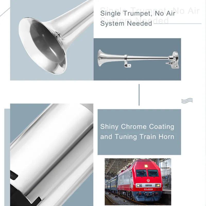 12V/24V 17" 150dB Single Trumpet Car Air Horn by HitMyNeed