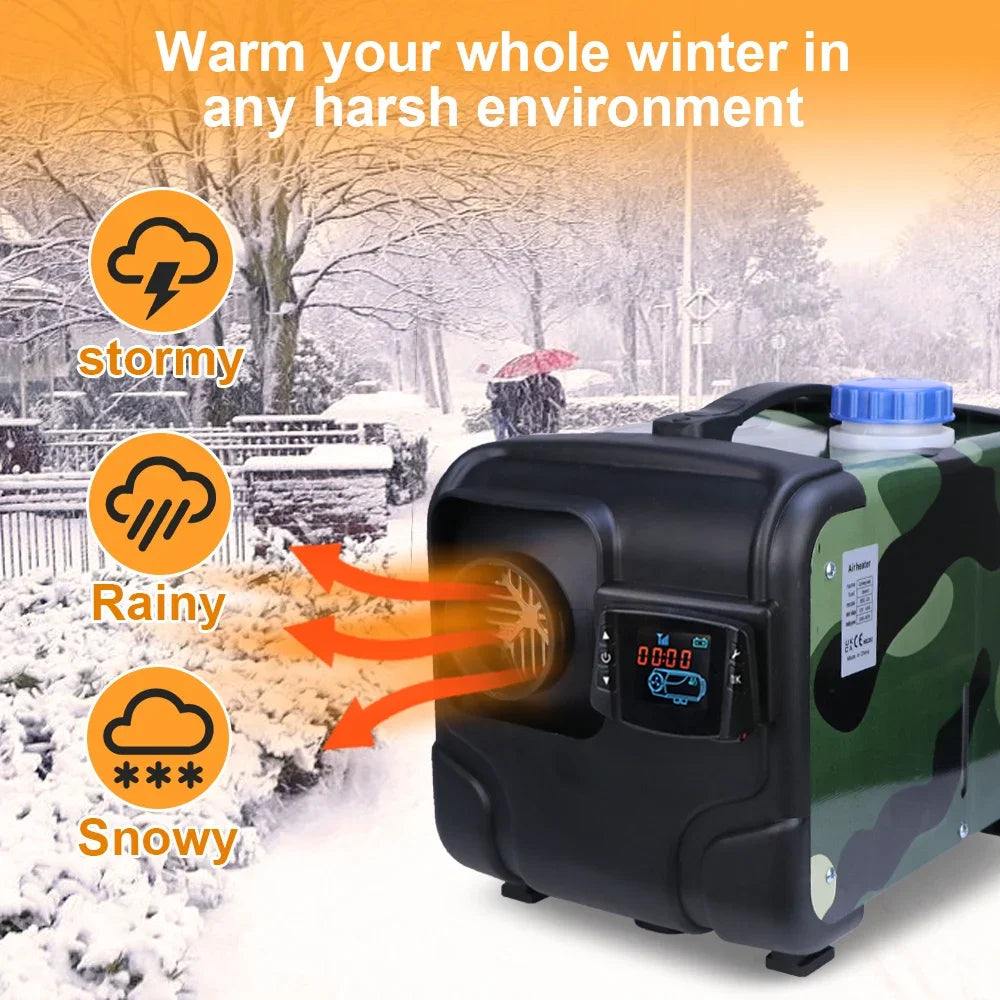 12V/24V 8kW Diesel Air Parking Heater with LCD Remote by HitMyNeed