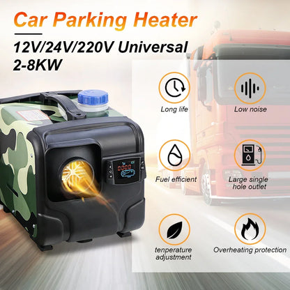 12V/24V 8kW Diesel Air Parking Heater with LCD Remote by HitMyNeed