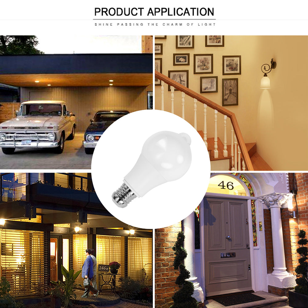 12W E27 PIR Motion Sensor Dusk to Dawn LED Bulb by HitMyNeed