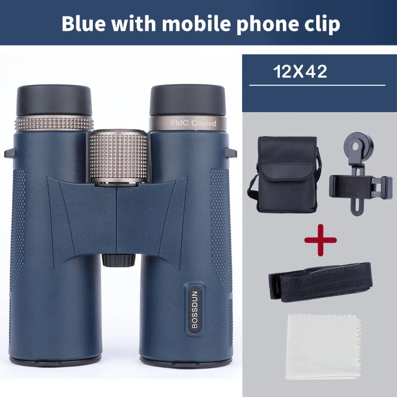 12x42 ED Binoculars BAK4 Prism IP67 Waterproof 12x42-blue by HitMyNeed